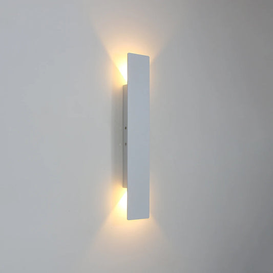 LED Wall Lamps Indoor Strip Aluminum Wall Lights 6W 18W 24W LED Black White Wall Lamp Bedroom Living Room Background Fixtures