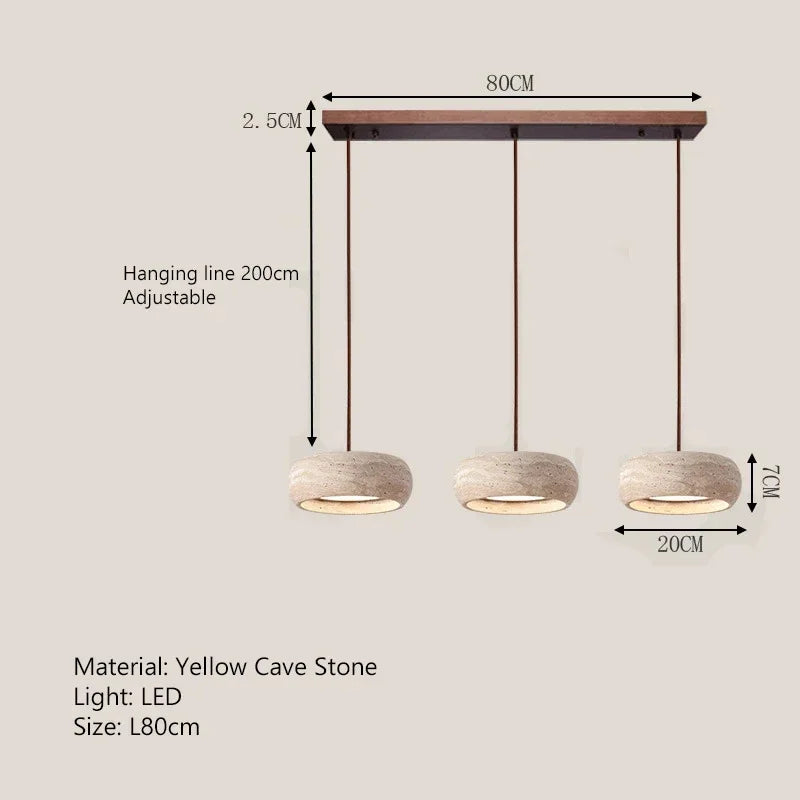 Cavea™ Travertine Pendant Light