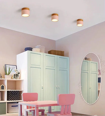 Wood Accent Ceiling Light