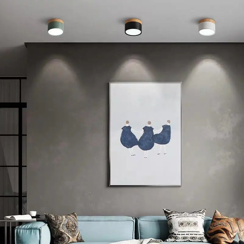 Wood Accent Ceiling Light