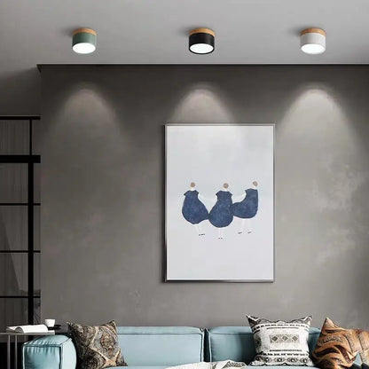 Wood Accent Ceiling Light