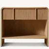 Walnut Frame Bedside Table