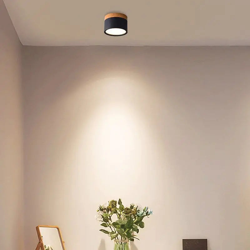 Wood Accent Ceiling Light