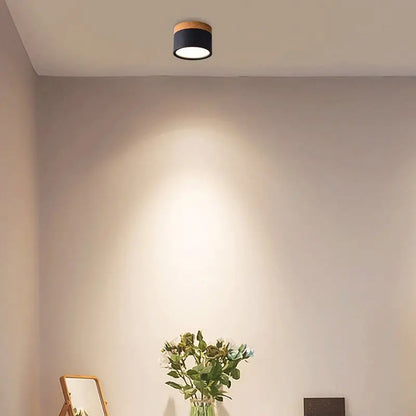 Wood Accent Ceiling Light