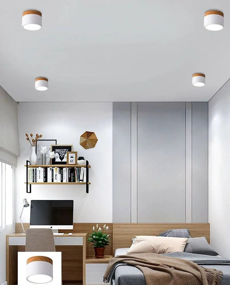 Wood Accent Ceiling Light