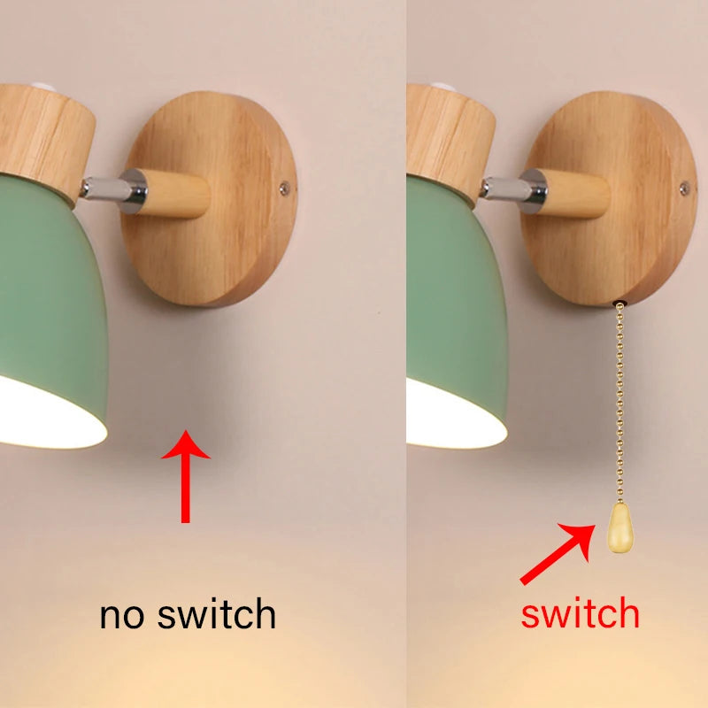 Scandinavian Wood Wall Sconce