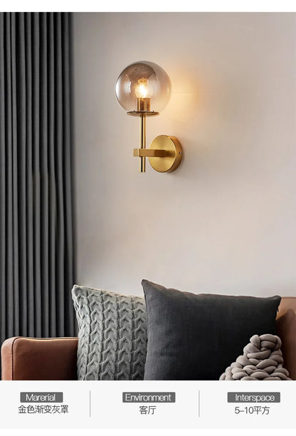 Glass Globe Wall Sconce