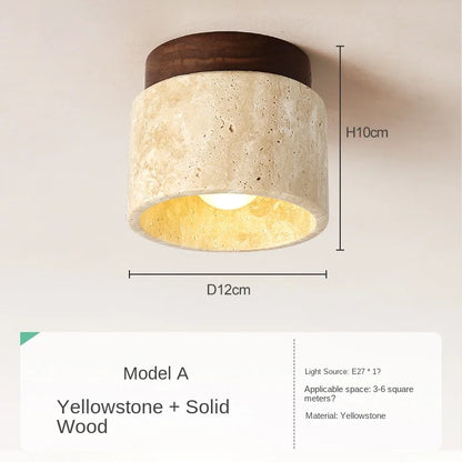 Zen Stone Ceiling Light