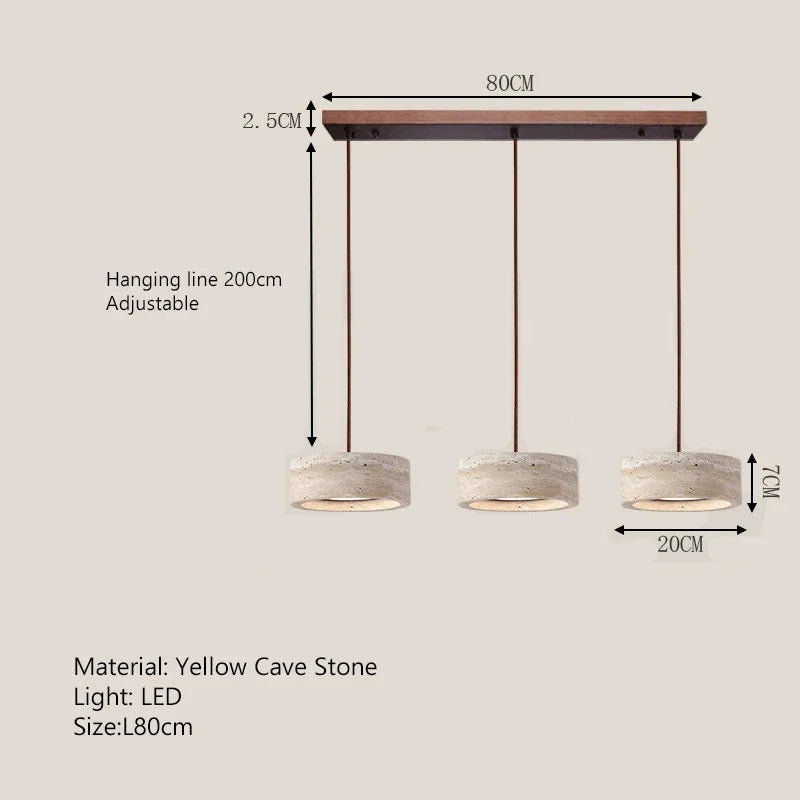 Cavea™ Travertine Pendant Light