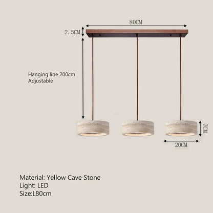 Cavea™ Travertine Pendant Light