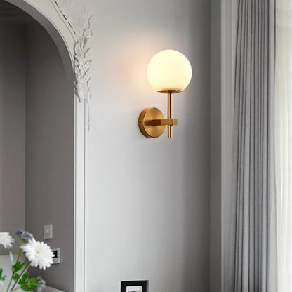 Glass Globe Wall Sconce