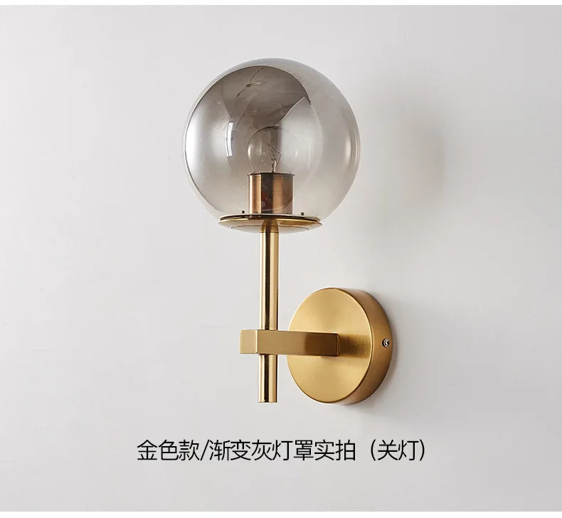 Glass Globe Wall Sconce
