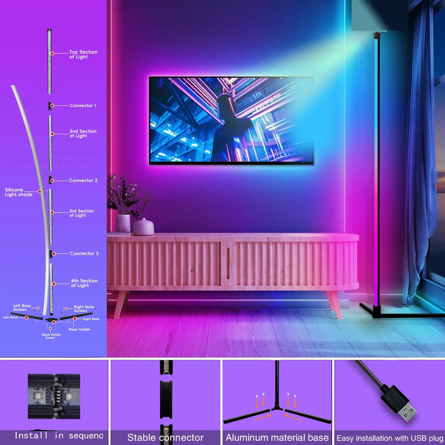 VibeBeam™ RGB Corner Lamp