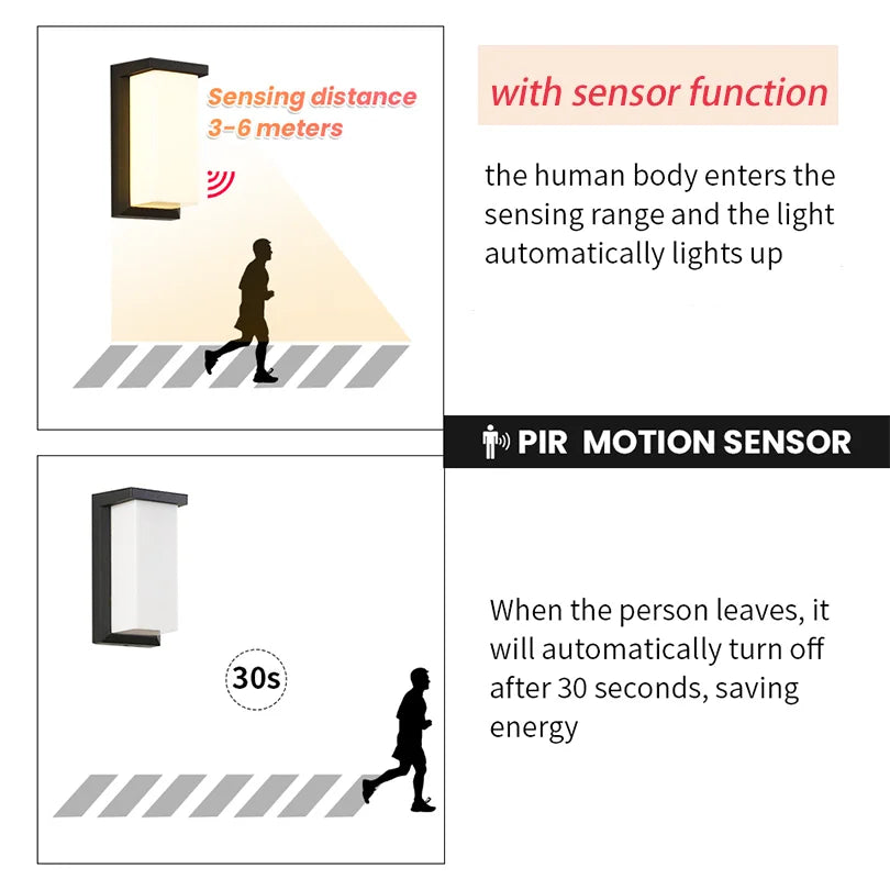 SenseGlow™ Outdoor Wall Light