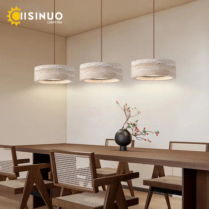 Cavea™ Travertine Pendant Light
