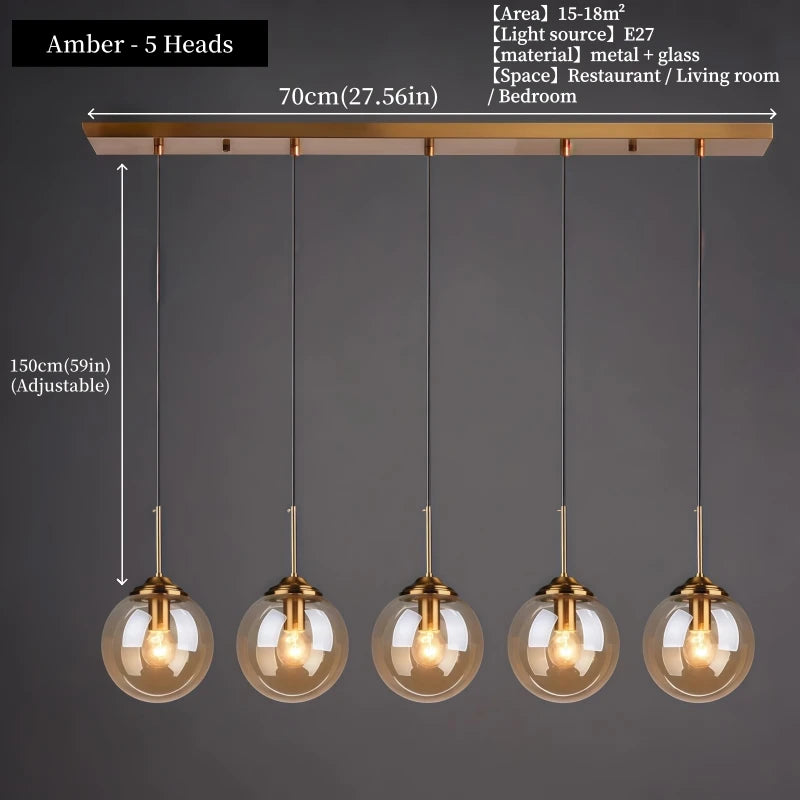 Modern Glass Cluster Pendant