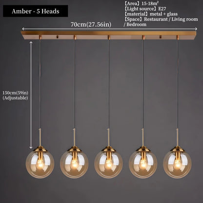 Modern Glass Cluster Pendant