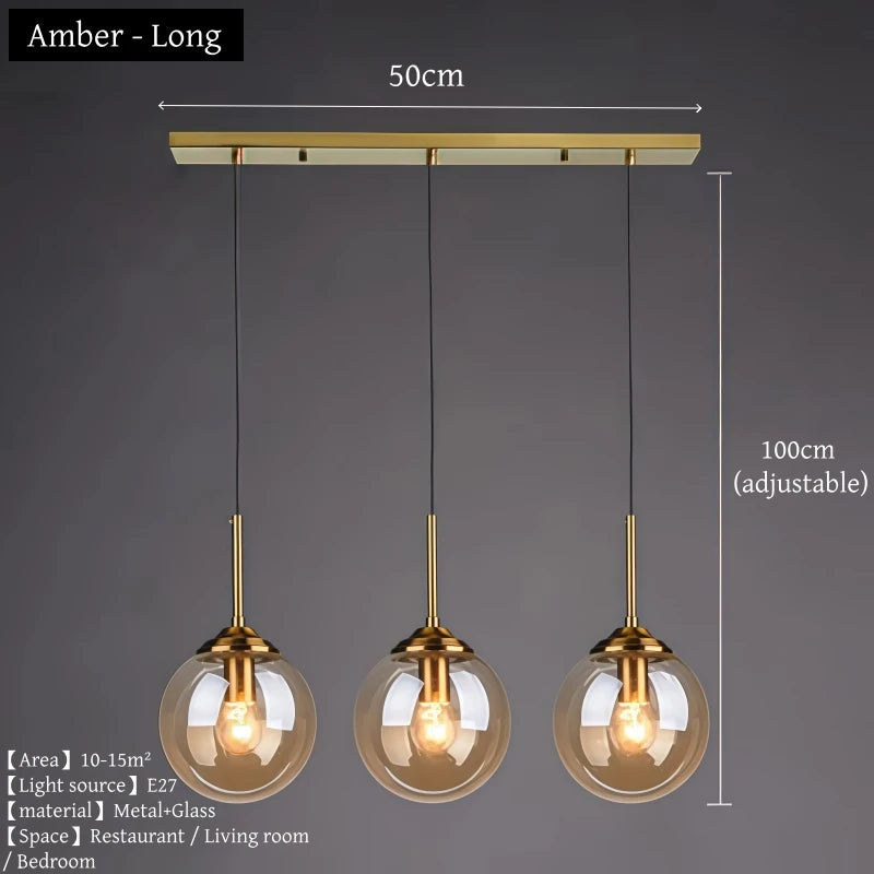 Modern Glass Cluster Pendant