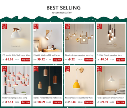 Scandinavian Wood Wall Sconce