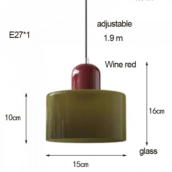 Linear Glass Pendant Light