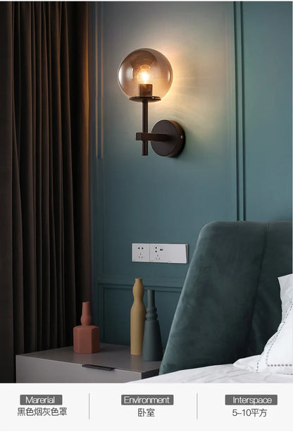 Glass Globe Wall Sconce