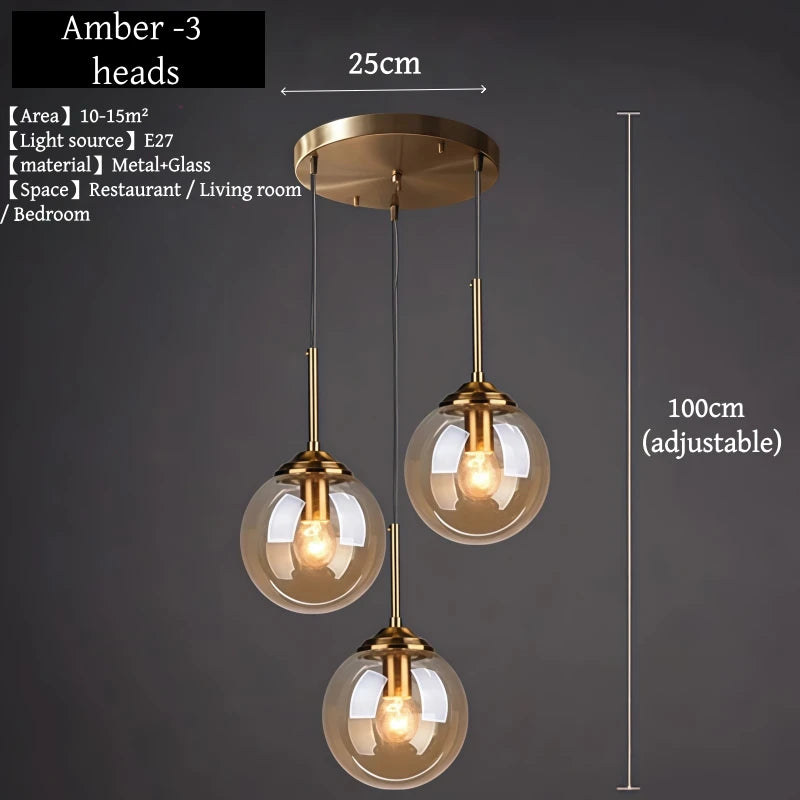 Modern Glass Cluster Pendant