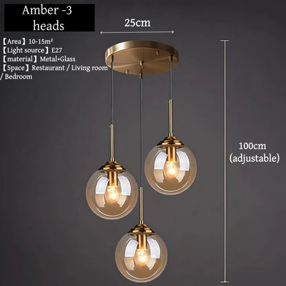 Modern Glass Cluster Pendant