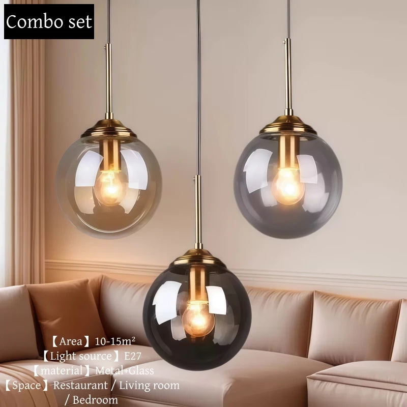 Modern Glass Cluster Pendant