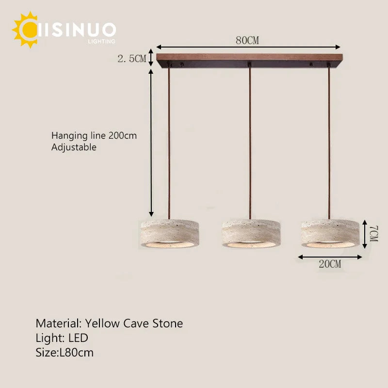 Cavea™ Travertine Pendant Light