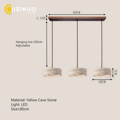 Cavea™ Travertine Pendant Light