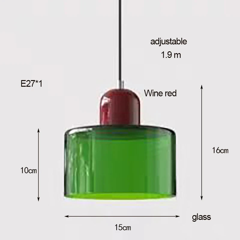 Linear Glass Pendant Light