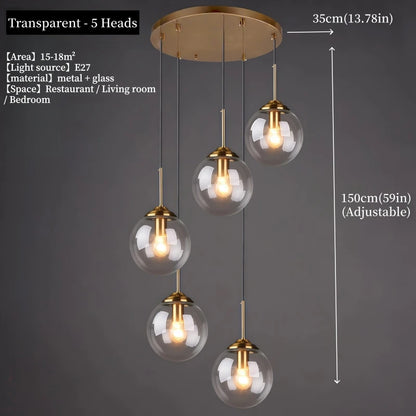 Modern Glass Cluster Pendant