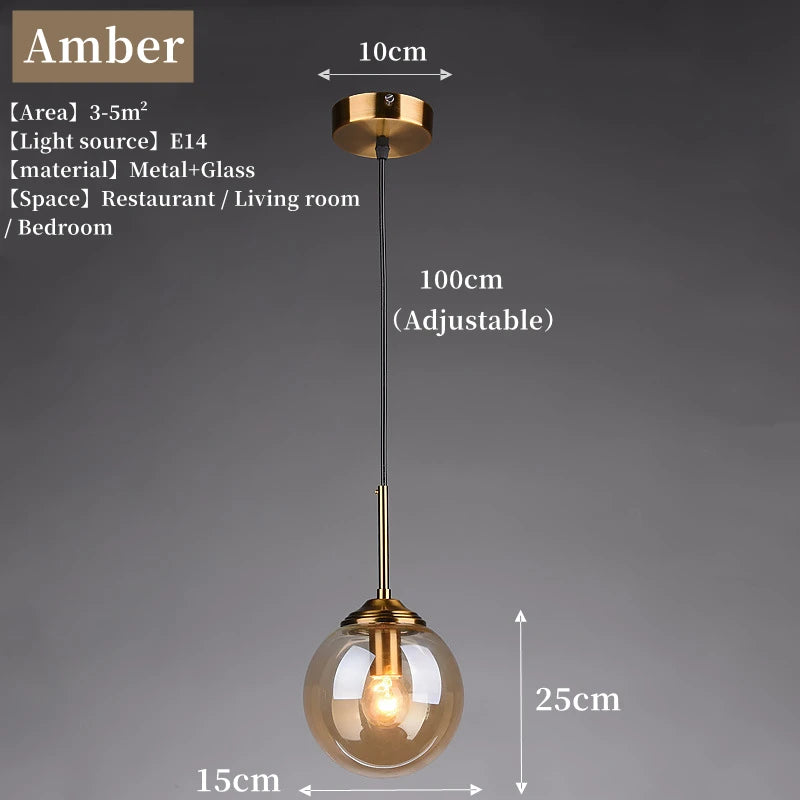 Modern Glass Cluster Pendant