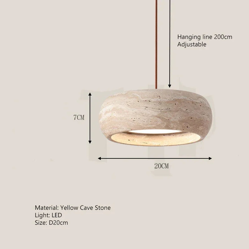 Cavea™ Travertine Pendant Light