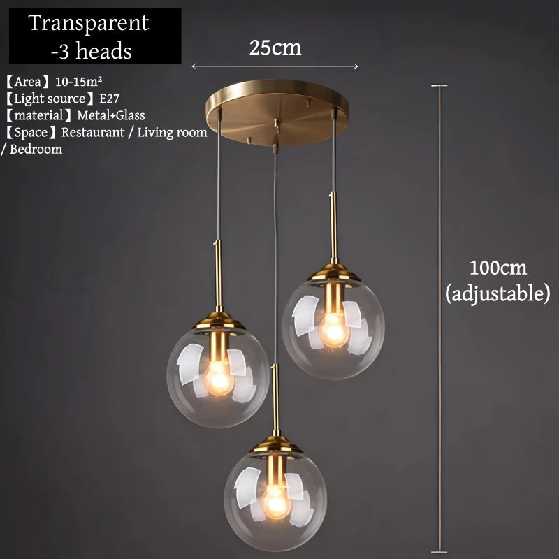 Modern Glass Cluster Pendant