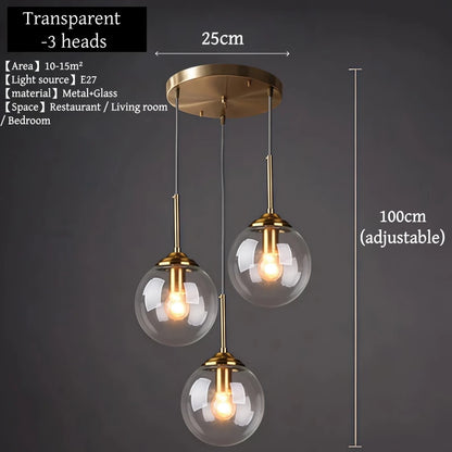 Modern Glass Cluster Pendant