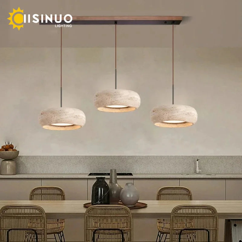 Cavea™ Travertine Pendant Light