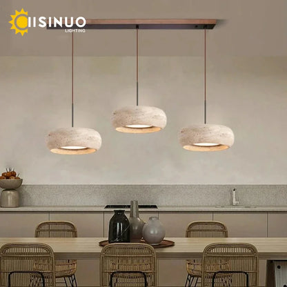 Cavea™ Travertine Pendant Light