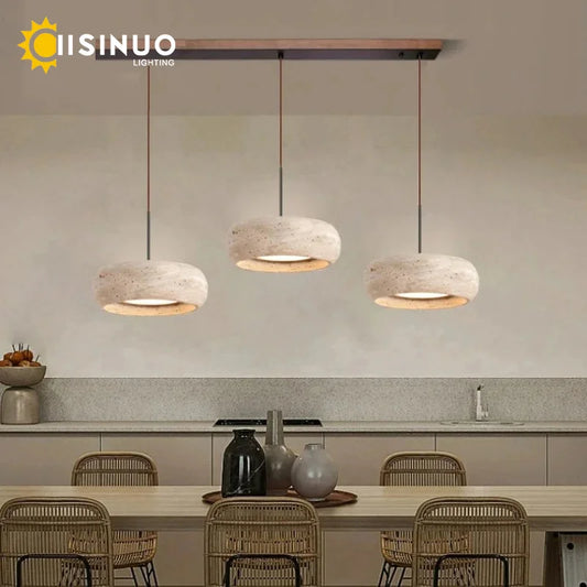 Cavea™ Travertine Pendant Light