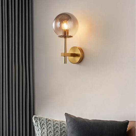 Glass Globe Wall Sconce