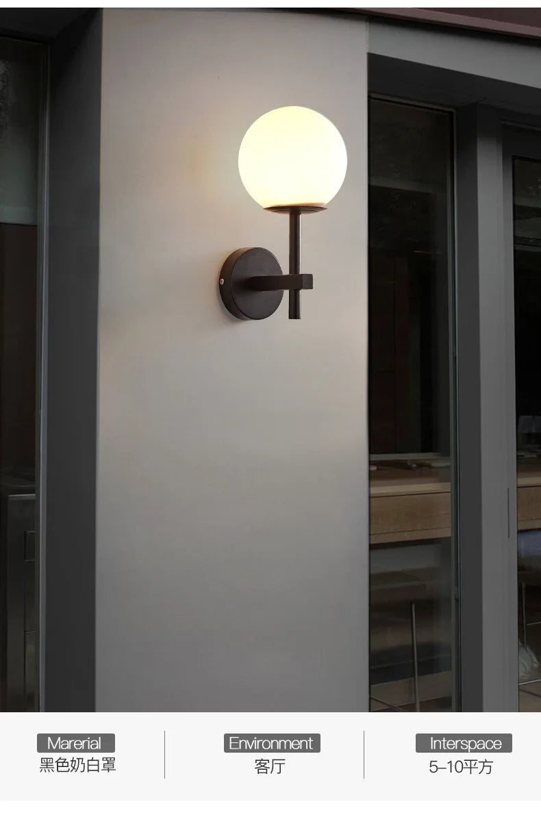 Glass Globe Wall Sconce