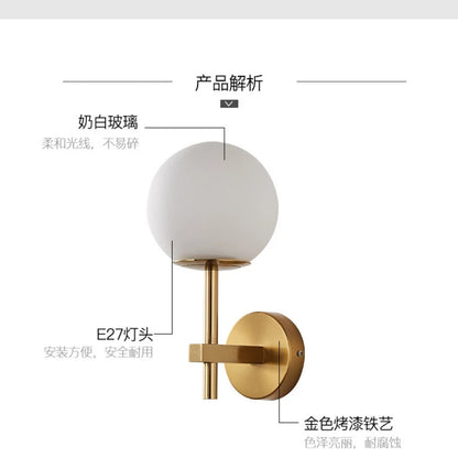 Glass Globe Wall Sconce