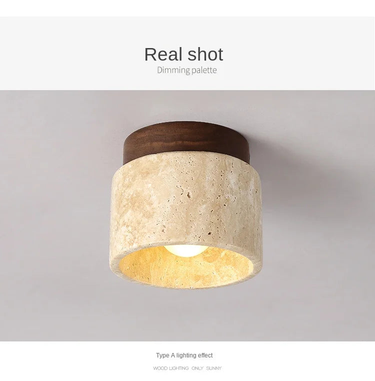 Zen Stone Ceiling Light