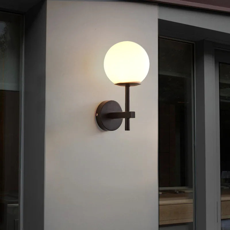 Glass Globe Wall Sconce