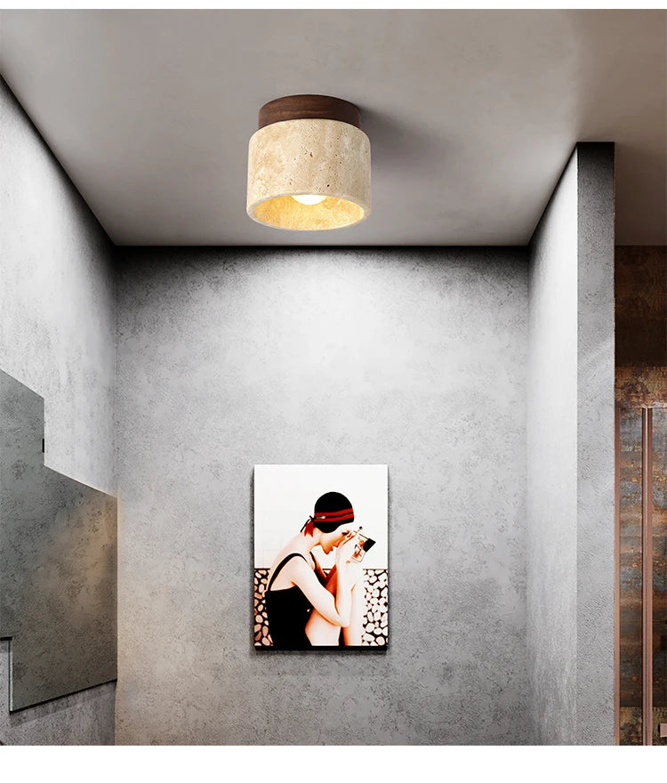 Zen Stone Ceiling Light