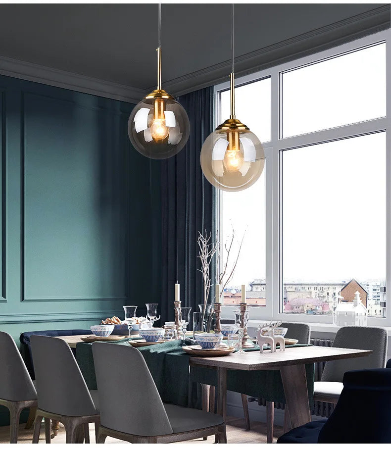 Modern Glass Cluster Pendant