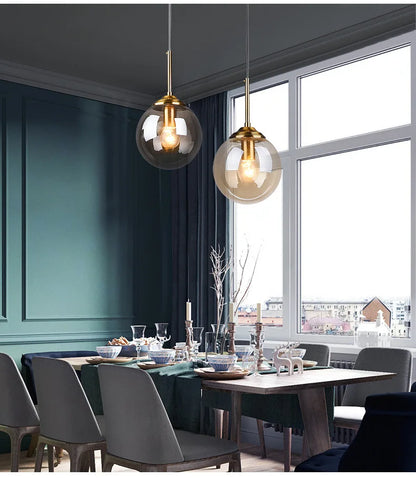 Modern Glass Cluster Pendant
