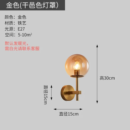 Glass Globe Wall Sconce