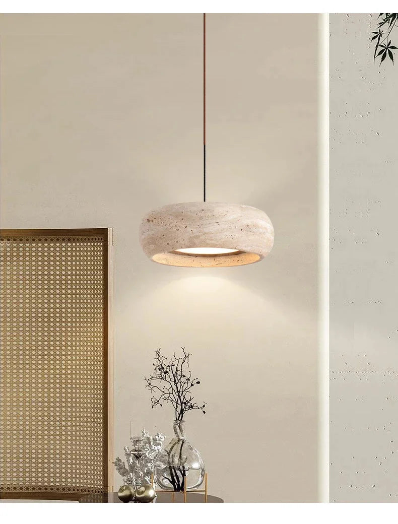 Cavea™ Travertine Pendant Light