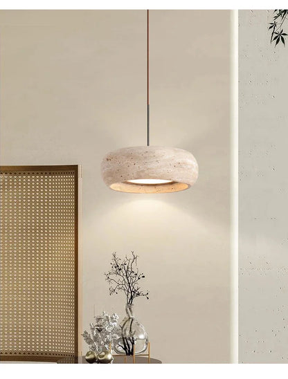 Cavea™ Travertine Pendant Light